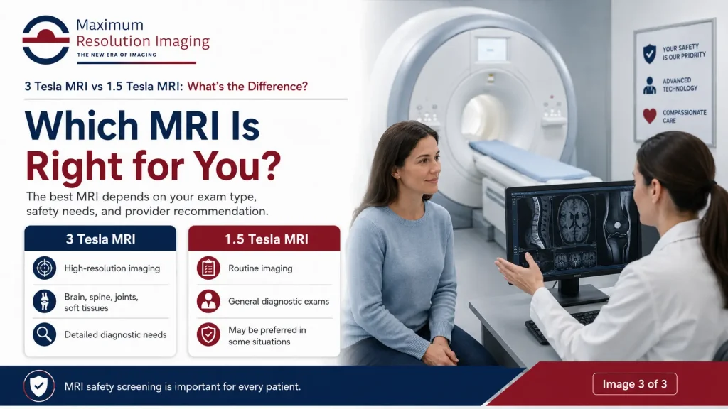 Doctor explaining which MRI scan is right for a patient
